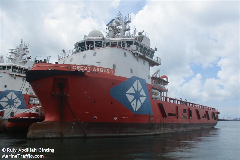 crest argus 1 (Offshore Tug/Supply Ship) - IMO 9708100, MMSI 564926000, Call Sign 9V2380 under the flag of Singapore