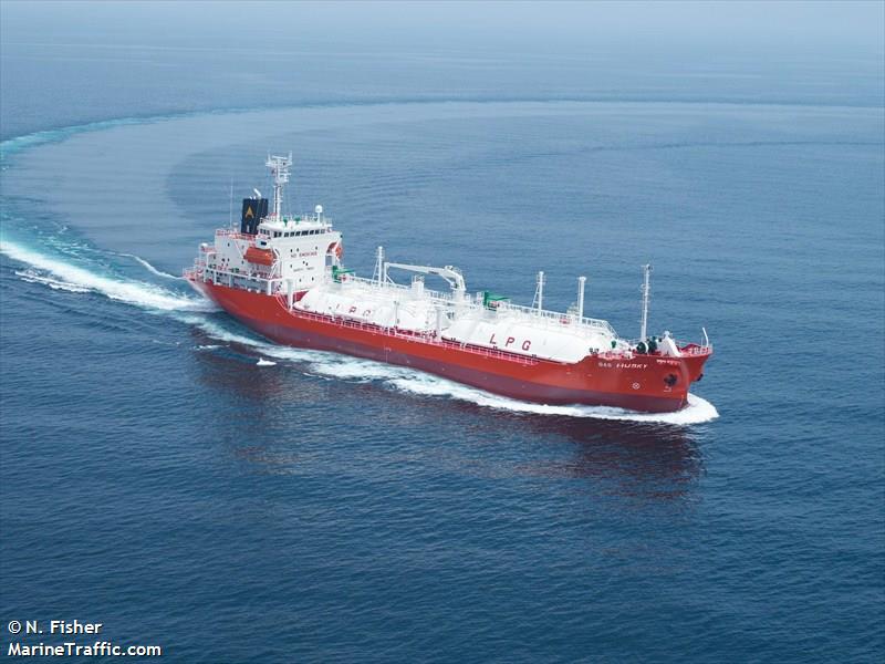 gas husky (LPG Tanker) - IMO 9507764, MMSI 636015107, Call Sign A8YQ3 under the flag of Liberia