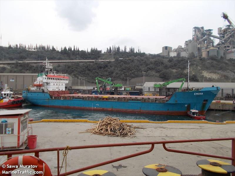 emona (General Cargo Ship) - IMO 8008101, MMSI 667001714, Call Sign 9LU2517 under the flag of Sierra Leone