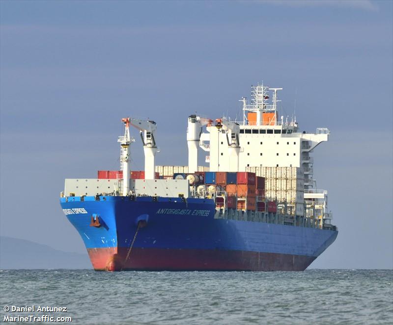 antofagasta express (Container Ship) - IMO 9612789, MMSI 725001547, Call Sign CBNO under the flag of Chile