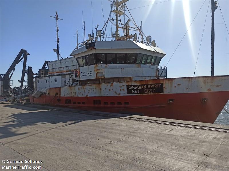canadian spirit (Fishing Vessel) - IMO 8213196, MMSI 770576401, Call Sign CXZX2 under the flag of Uruguay