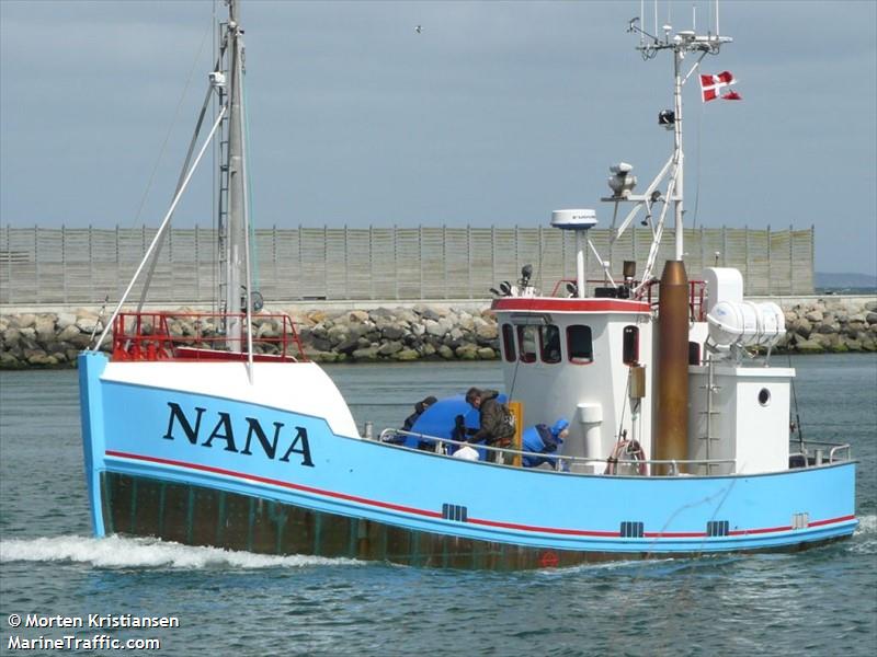 nana (Fishing vessel) - IMO , MMSI 219005511, Call Sign XP 4427 under the flag of Denmark