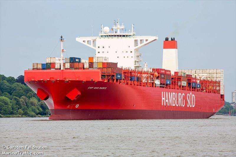 cap san marco (Container Ship) - IMO 9622215, MMSI 219101000, Call Sign OXDI2 under the flag of Denmark