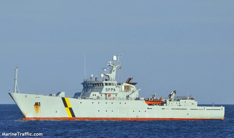 hirta (Fishing Support Vessel) - IMO 9386794, MMSI 235061329, Call Sign 2ANO9 under the flag of United Kingdom (UK)