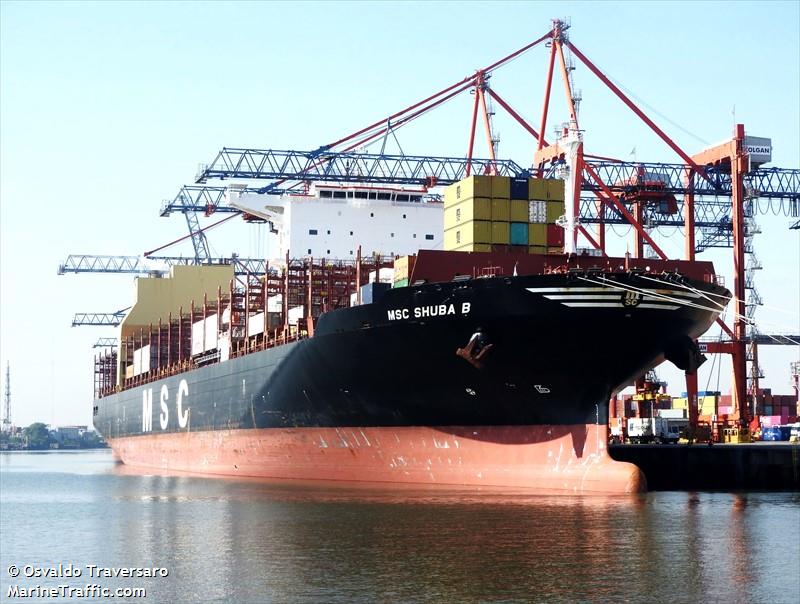 msc shuba b (Container Ship) - IMO 9778076, MMSI 255806027, Call Sign CQIP2 under the flag of Madeira