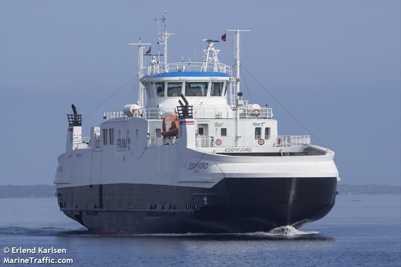 edoeyfjord (Passenger/Ro-Ro Cargo Ship) - IMO 9614713, MMSI 257549000, Call Sign 3YWT under the flag of Norway