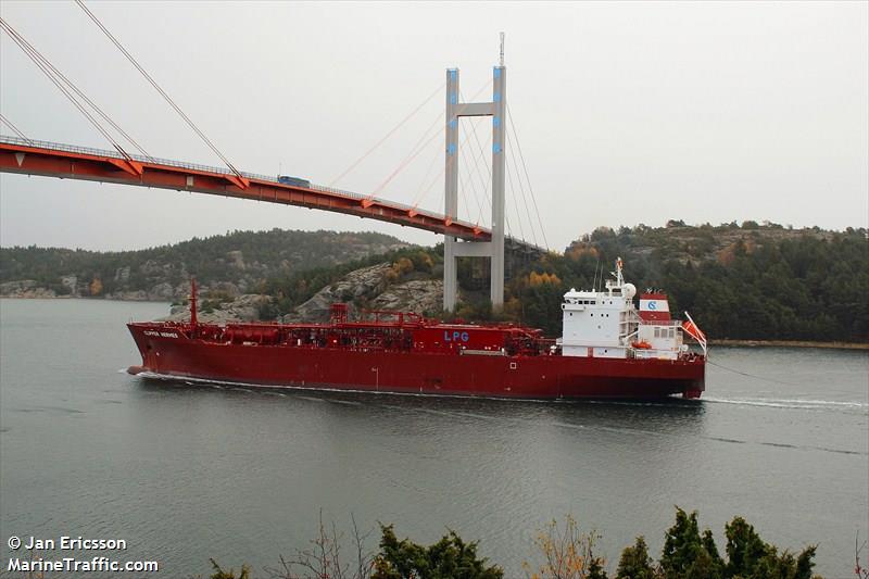 clipper hermes (LPG Tanker) - IMO 9378151, MMSI 258645000, Call Sign LAIC6 under the flag of Norway