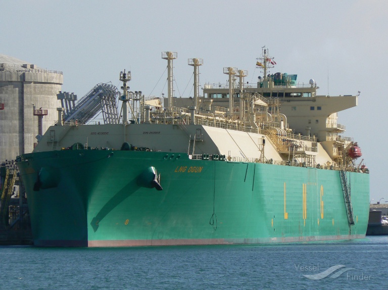 lng ogun (LNG Tanker) - IMO 9322815, MMSI 310542000, Call Sign ZCDW3 under the flag of Bermuda