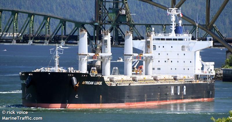 african lunde (Bulk Carrier) - IMO 9713961, MMSI 311000841, Call Sign C6EA8 under the flag of Bahamas