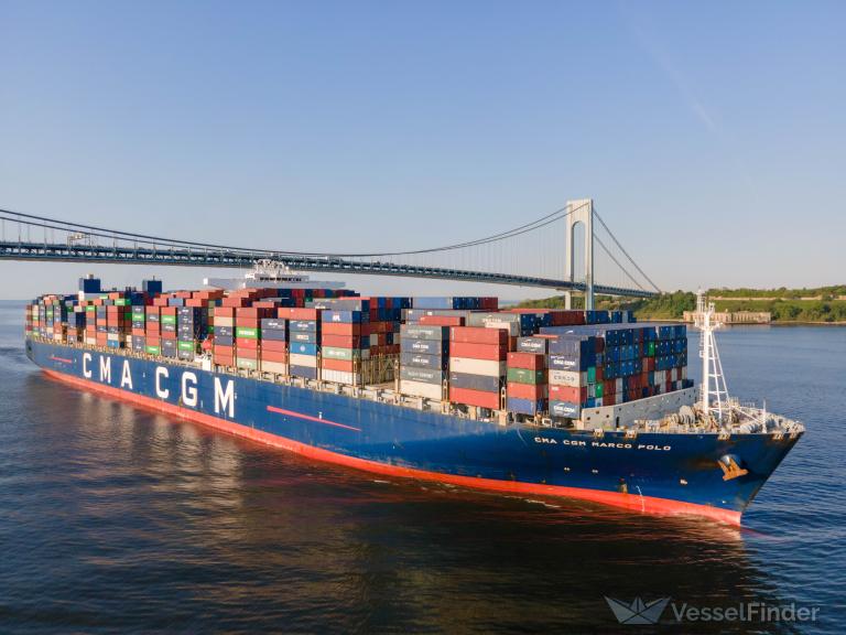 cma cgm marco polo (Container Ship) - IMO 9454436, MMSI 311000923, Call Sign C6EK8 under the flag of Bahamas