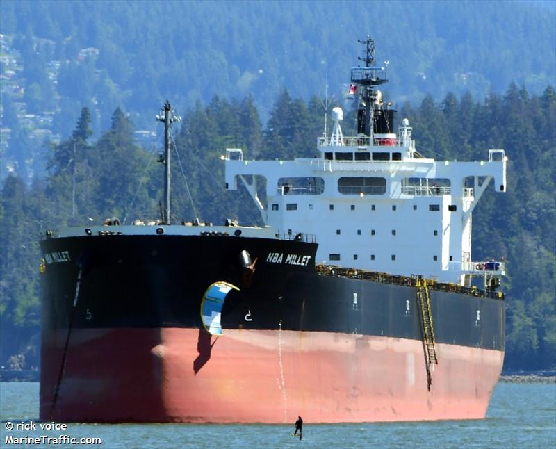 nba millet (Bulk Carrier) - IMO 9518189, MMSI 371180000, Call Sign 3FRY7 under the flag of Panama