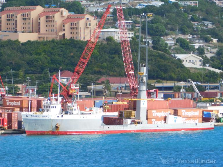 tropic opal (Deck Cargo Ship) - IMO 8035269, MMSI 377909000, Call Sign J8NW under the flag of St Vincent & Grenadines