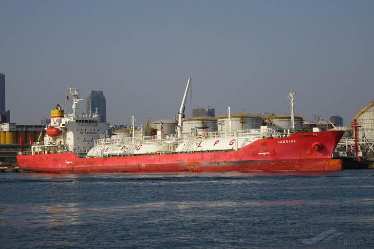 sabrina (LPG Tanker) - IMO 9448841, MMSI 477144500, Call Sign VREN2 under the flag of Hong Kong