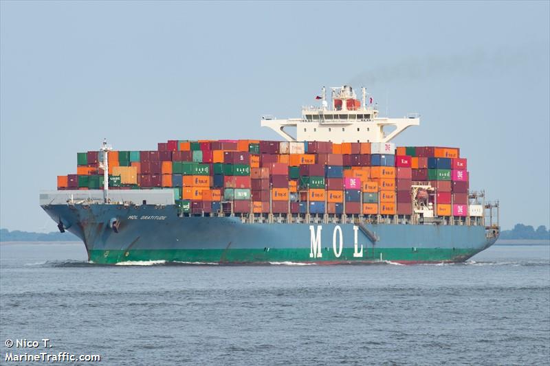 mol gratitude (Container Ship) - IMO 9535187, MMSI 477462400, Call Sign VRJU7 under the flag of Hong Kong