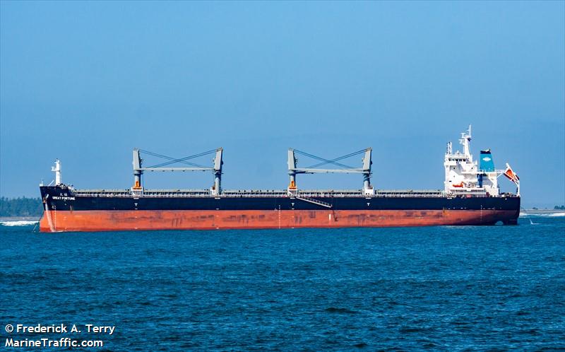 great fortune (Bulk Carrier) - IMO 9738507, MMSI 477948900, Call Sign VRNO5 under the flag of Hong Kong