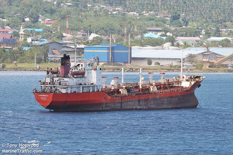 mt.amasnusa (Chemical/Oil Products Tanker) - IMO 8324335, MMSI 525019372, Call Sign PMAV under the flag of Indonesia