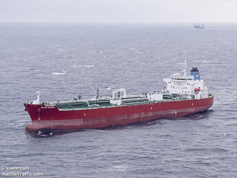 silver monika (Chemical/Oil Products Tanker) - IMO 9682344, MMSI 538005679, Call Sign V7FZ2 under the flag of Marshall Islands