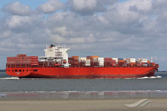 san francisca (Container Ship) - IMO 9698654, MMSI 538005735, Call Sign V7GO6 under the flag of Marshall Islands