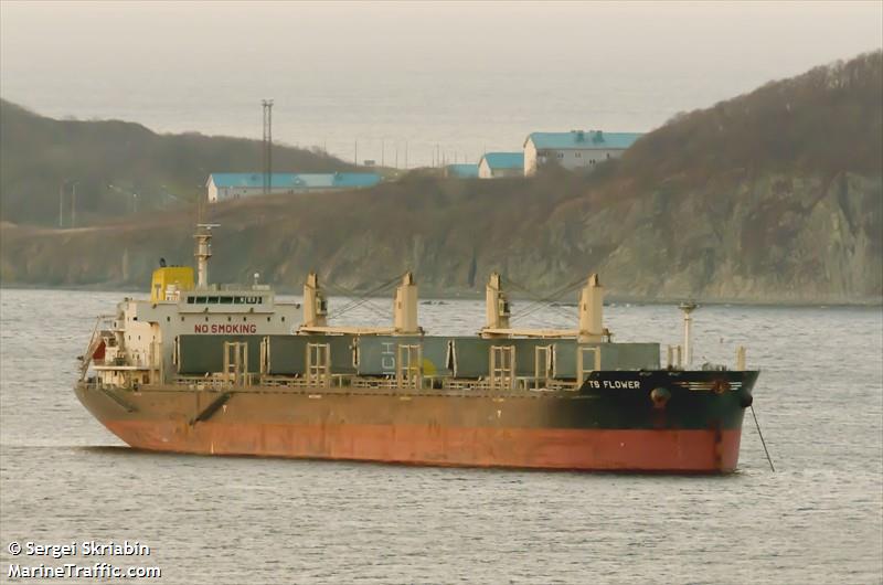 ts flower (Bulk Carrier) - IMO 9719379, MMSI 538006824, Call Sign V7RS6 under the flag of Marshall Islands