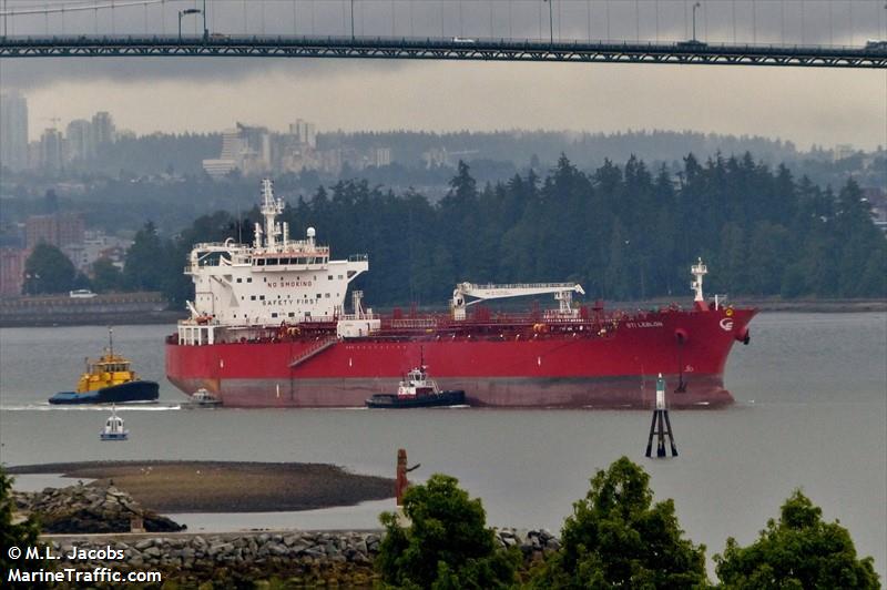 sti leblon (Chemical/Oil Products Tanker) - IMO 9785706, MMSI 538007039, Call Sign V7VA6 under the flag of Marshall Islands