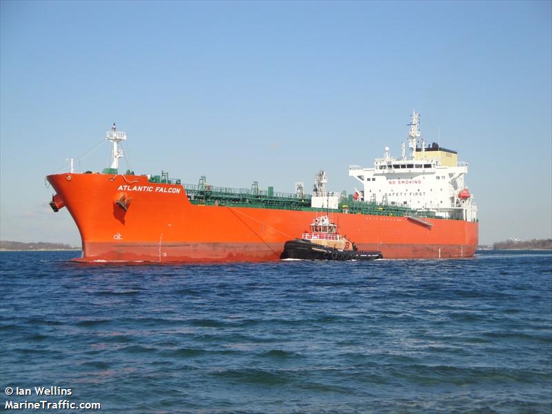 atlantic falcon (Chemical/Oil Products Tanker) - IMO 9789257, MMSI 538008116, Call Sign V7NI5 under the flag of Marshall Islands