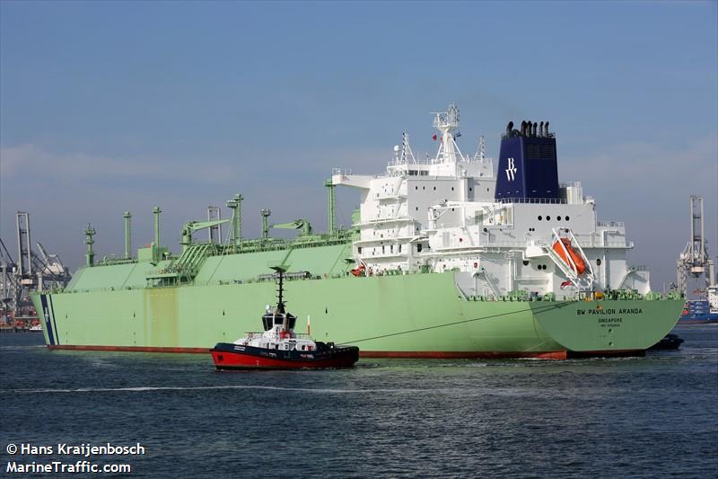 bw pavilion aranda (LNG Tanker) - IMO 9792606, MMSI 563082400, Call Sign 9V6330 under the flag of Singapore