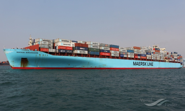 maersk serangoon (Container Ship) - IMO 9315214, MMSI 565449000, Call Sign S6CH2 under the flag of Singapore