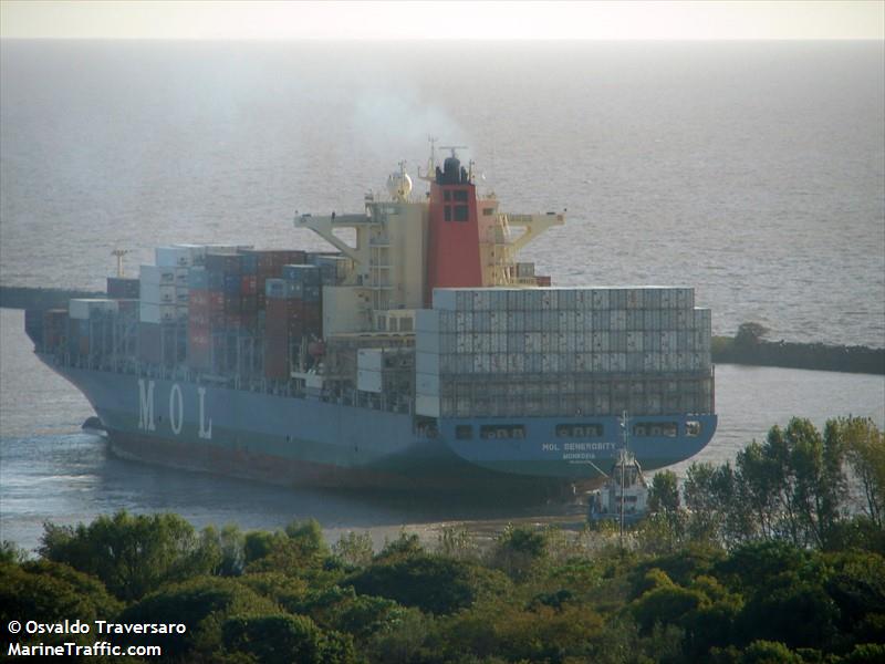 mol generosity (Container Ship) - IMO 9535216, MMSI 636092076, Call Sign A8WH2 under the flag of Liberia