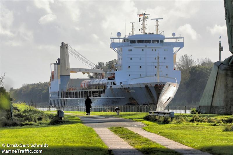 regine (General Cargo Ship) - IMO 9393242, MMSI 218170000, Call Sign DFVJ2 under the flag of Germany