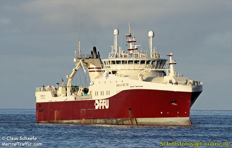 berlin (Fishing Vessel) - IMO 9782780, MMSI 218832000, Call Sign DFQB under the flag of Germany