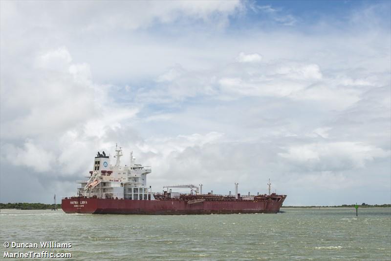 hafnia libra (Chemical/Oil Products Tanker) - IMO 9617959, MMSI 219484000, Call Sign OUYK2 under the flag of Denmark