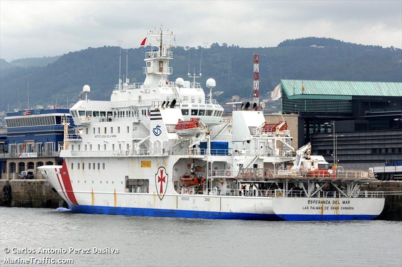 esperanza del mar (Hospital Vessel) - IMO 9220536, MMSI 224731000, Call Sign EBUQ under the flag of Spain