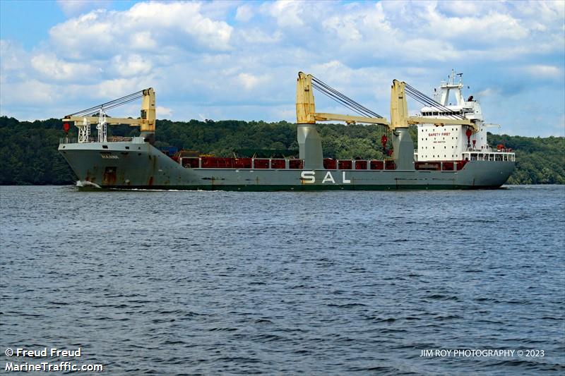 hanna (General Cargo Ship) - IMO 9467134, MMSI 255805770, Call Sign CQCT under the flag of Madeira