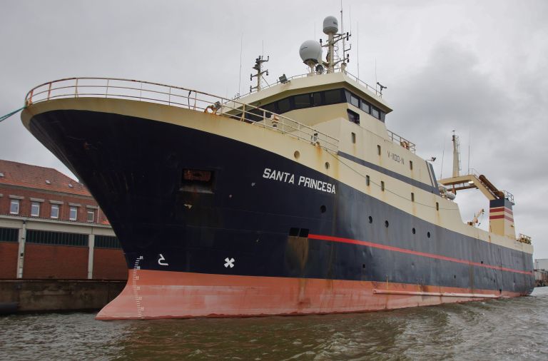santa princesa (Fish Factory Ship) - IMO 8609357, MMSI 263589000, Call Sign CUIZ5 under the flag of Portugal