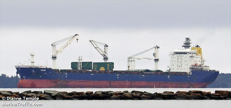 eider (Bulk Carrier) - IMO 9415143, MMSI 304521000, Call Sign V2QU4 under the flag of Antigua & Barbuda