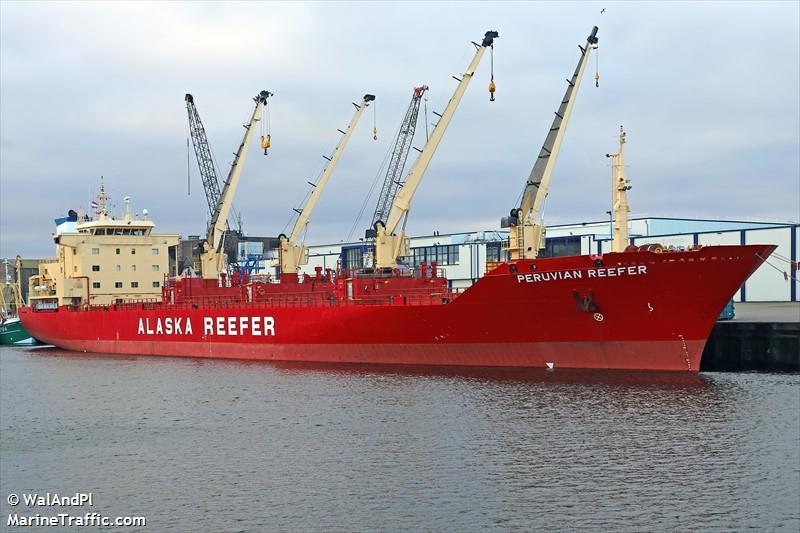 peruvian reefer (Refrigerated Cargo Ship) - IMO 8917572, MMSI 311957000, Call Sign C6UM3 under the flag of Bahamas