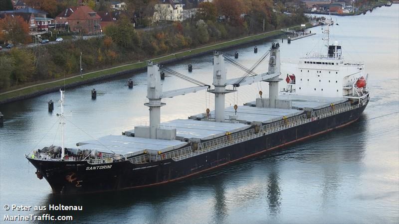 santorini (General Cargo Ship) - IMO 9181493, MMSI 314422000, Call Sign 8PAK6 under the flag of Barbados