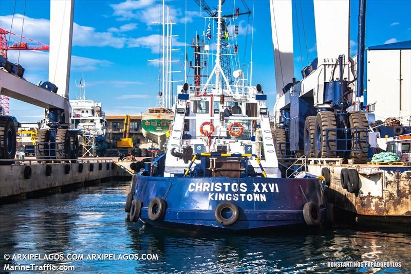 christos xxvi (Tug) - IMO 8891819, MMSI 377465000, Call Sign J8B5296 under the flag of St Vincent & Grenadines