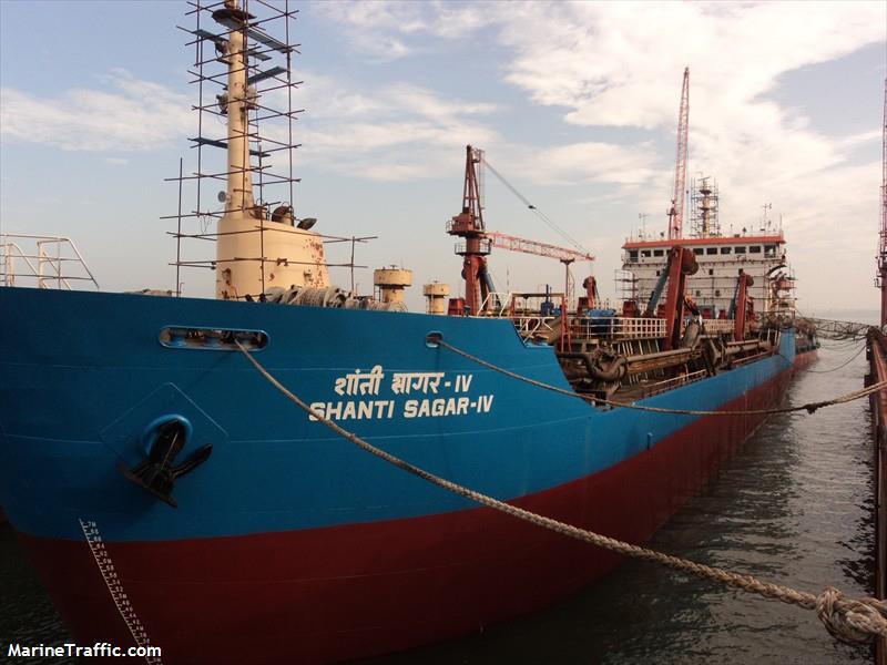 shantisagar4 (Hopper Dredger) - IMO 9471147, MMSI 419075200, Call Sign AUUA under the flag of India