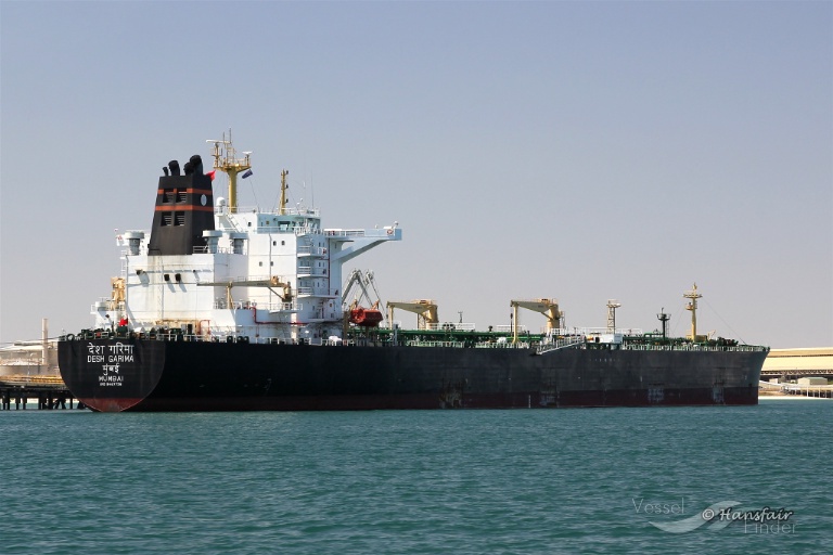 desh garima (Crude Oil Tanker) - IMO 9467756, MMSI 419794000, Call Sign AVBC under the flag of India