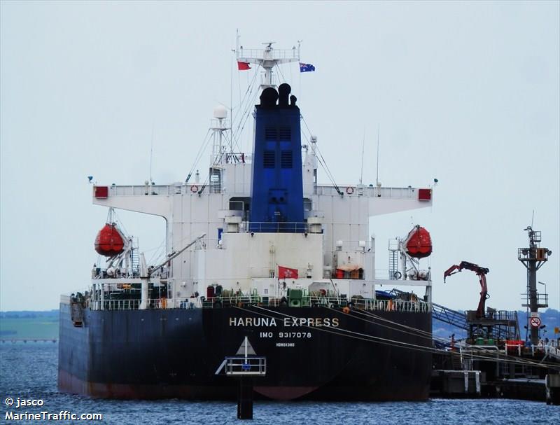 haruna express (Oil Products Tanker) - IMO 9317078, MMSI 477486600, Call Sign VRLW7 under the flag of Hong Kong