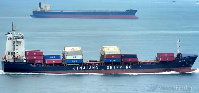 jj sun (Container Ship) - IMO 9406831, MMSI 477547400, Call Sign VRFO6 under the flag of Hong Kong