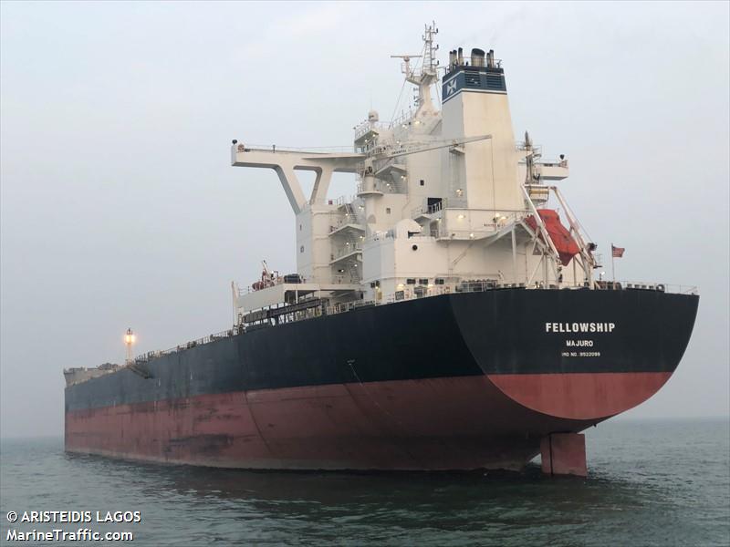 fellowship (Bulk Carrier) - IMO 9522099, MMSI 538008222, Call Sign V7A2102 under the flag of Marshall Islands