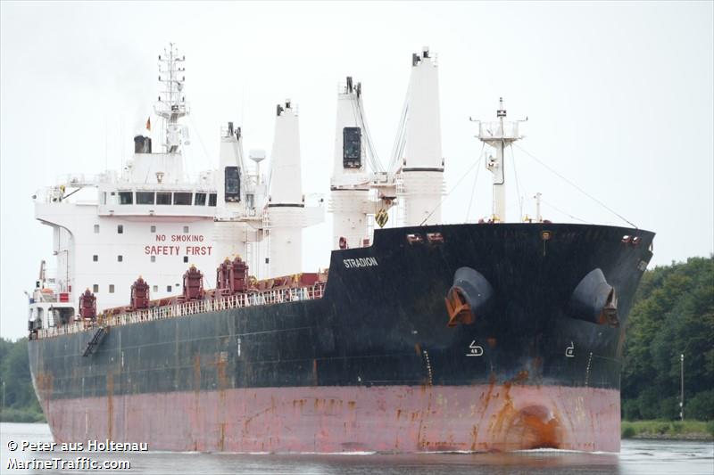 stradion (Bulk Carrier) - IMO 9522922, MMSI 538008954, Call Sign V7A2643 under the flag of Marshall Islands