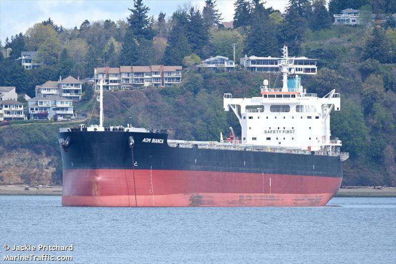 aom bianca (Bulk Carrier) - IMO 9728215, MMSI 563008600, Call Sign 9V3783 under the flag of Singapore