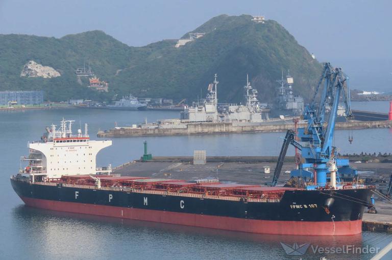 fpmc b 107 (Bulk Carrier) - IMO 9487691, MMSI 636015246, Call Sign A8ZM4 under the flag of Liberia