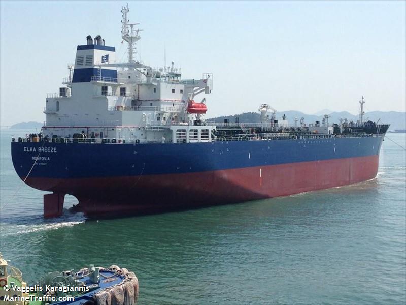 elka breeze (Chemical/Oil Products Tanker) - IMO 9705897, MMSI 636016723, Call Sign D5HL7 under the flag of Liberia