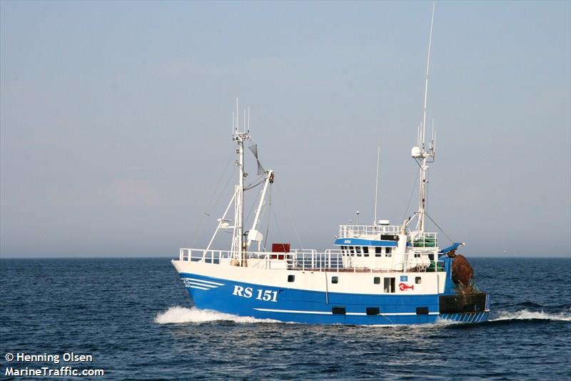 rs 151 ejca (Fishing vessel) - IMO , MMSI 220099000, Call Sign OUVI under the flag of Denmark