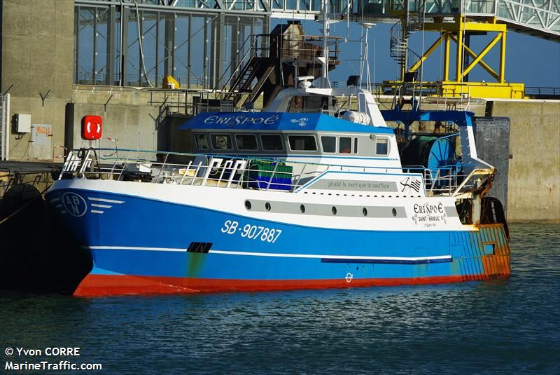 fv erispoe (Fishing vessel) - IMO , MMSI 227142300, Call Sign FHKG under the flag of France