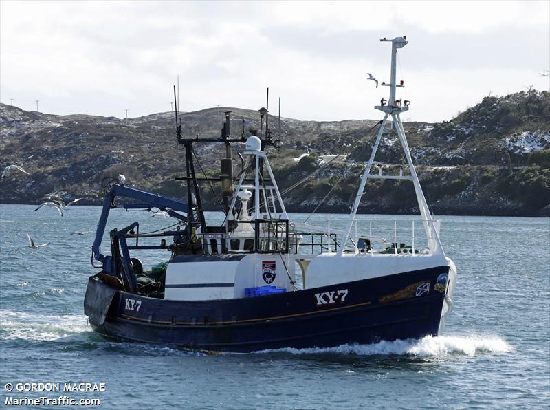 true vine ky7 (Fishing vessel) - IMO , MMSI 235003101, Call Sign 2DLT under the flag of United Kingdom (UK)